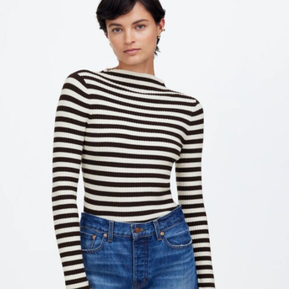 Madewell Cotton Mockneck Sweater - Picture 2 of 3